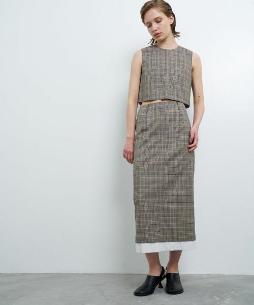 LANVIN en Bleu / ランバン オン ブルー シャツ・ブラウス | 尾州クラシックチェックショートベスト | 詳細11