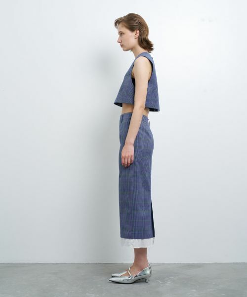 LANVIN en Bleu / ランバン オン ブルー シャツ・ブラウス | 尾州クラシックチェックショートベスト | 詳細2