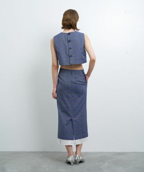 LANVIN en Bleu / ランバン オン ブルー シャツ・ブラウス | 尾州クラシックチェックショートベスト | 詳細3