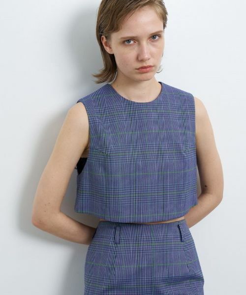 LANVIN en Bleu / ランバン オン ブルー シャツ・ブラウス | 尾州クラシックチェックショートベスト | 詳細6