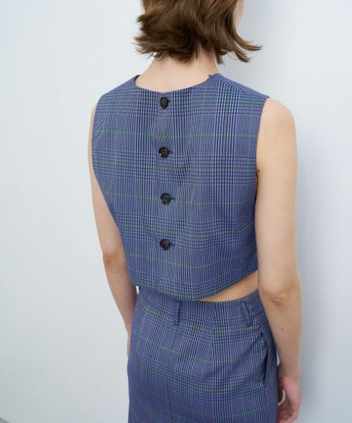 LANVIN en Bleu / ランバン オン ブルー シャツ・ブラウス | 尾州クラシックチェックショートベスト | 詳細7