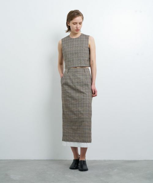 LANVIN en Bleu / ランバン オン ブルー シャツ・ブラウス | 尾州クラシックチェックショートベスト | 詳細8