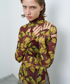 LANVIN en Bleu / ランバン オン ブルー Tシャツ | Blue Amberプリントカットソー