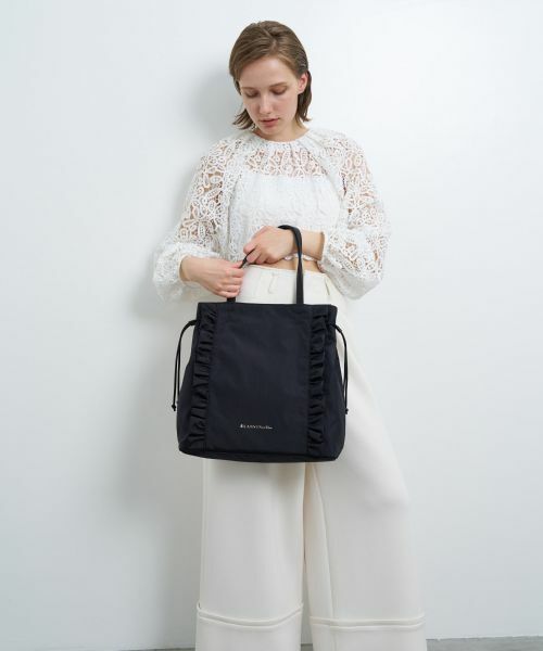 最終値下げ 希少デザイン 高級 LANVIN en Bleu フリル ジャケット プティフリルトートバック （その他小物）｜LANVIN en Bleu