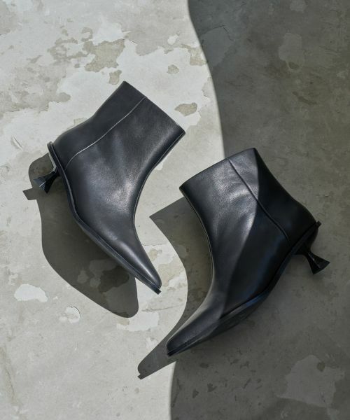 【シンプルデザイン♪】ランバンオンブルー ショートブーツ ランバン オン ブルー LANVIN en Bleu レースアップショート