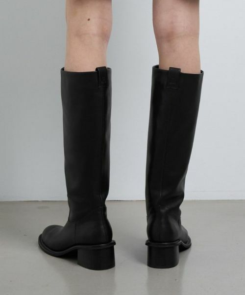 本日限定セール❗️LANVIN en Bleu 黒 レザー ロングブーツ　24.5 レザーロングブーツ|LANVIN en Bleu | LANVIN en Bleu