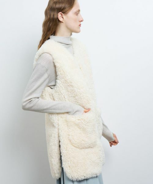 LANVIN en Bleu / ランバン オン ブルー テーラードジャケット | フェイクファーベスト | 詳細4