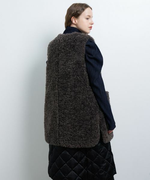 LANVIN en Bleu / ランバン オン ブルー テーラードジャケット | フェイクファーベスト | 詳細7