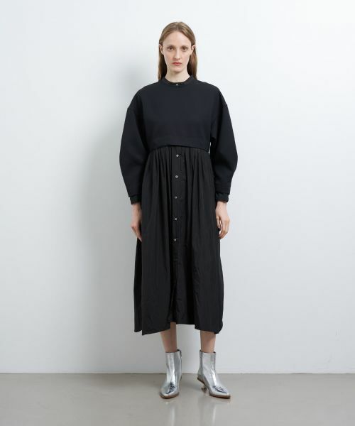 LANVIN en Bleu / ランバン オン ブルー ドレス | シャツスカートカットコンビワンピース | 詳細15