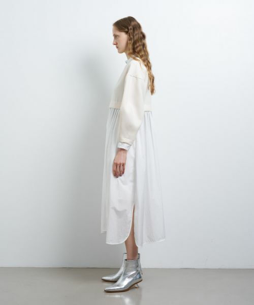 LANVIN en Bleu / ランバン オン ブルー ドレス | シャツスカートカットコンビワンピース | 詳細2