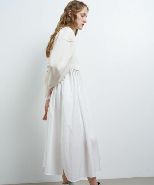 LANVIN en Bleu / ランバン オン ブルー ドレス | シャツスカートカットコンビワンピース | 詳細4