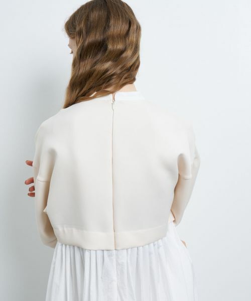 LANVIN en Bleu / ランバン オン ブルー ドレス | シャツスカートカットコンビワンピース | 詳細5