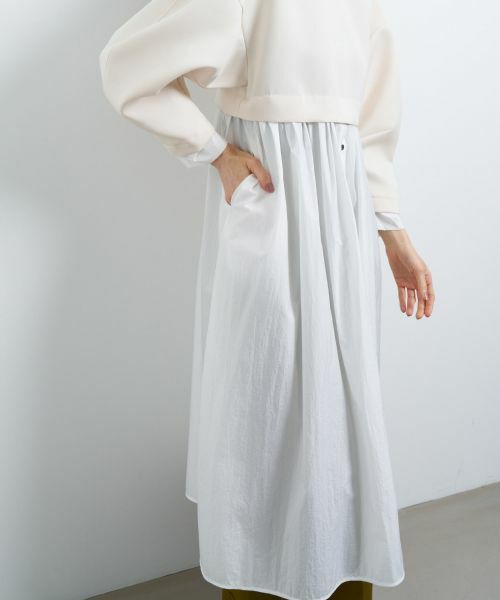 LANVIN en Bleu / ランバン オン ブルー ドレス | シャツスカートカットコンビワンピース | 詳細7