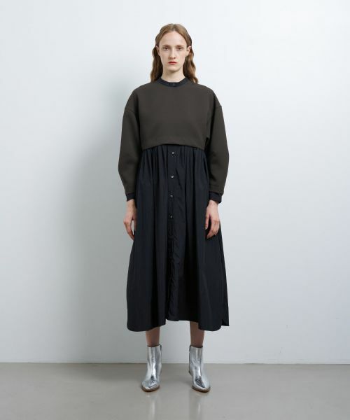 LANVIN en Bleu / ランバン オン ブルー ドレス | シャツスカートカットコンビワンピース | 詳細8