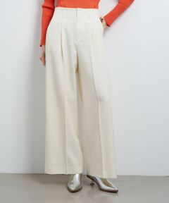 LANVIN en Bleu / ランバン オン ブルー その他パンツ | ウールツイルストレートワイドパンツ