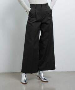 LANVIN en Bleu / ランバン オン ブルー その他パンツ | ウールツイルストレートワイドパンツ