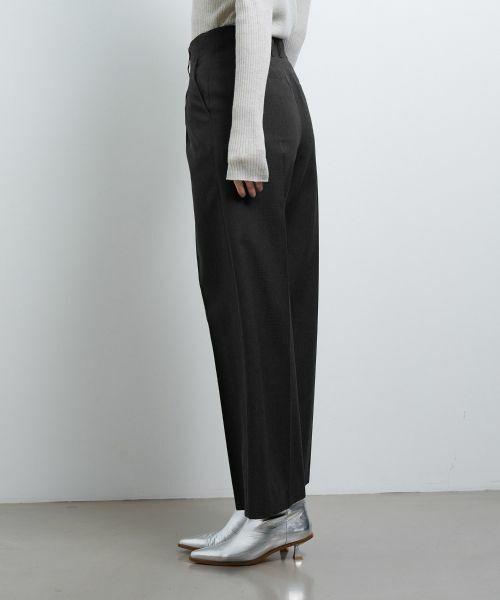 LANVIN en Bleu / ランバン オン ブルー その他パンツ | ウールツイルストレートワイドパンツ | 詳細10