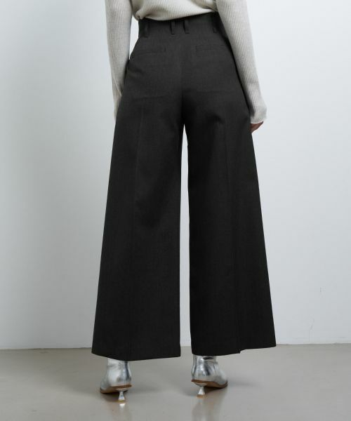 LANVIN en Bleu / ランバン オン ブルー その他パンツ | ウールツイルストレートワイドパンツ | 詳細11