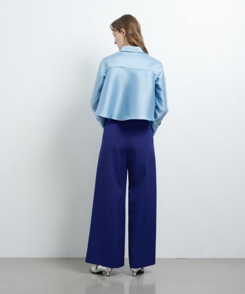 LANVIN en Bleu / ランバン オン ブルー その他パンツ | ウールツイルストレートワイドパンツ | 詳細15