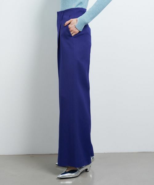 LANVIN en Bleu / ランバン オン ブルー その他パンツ | ウールツイルストレートワイドパンツ | 詳細16