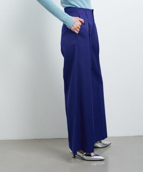 LANVIN en Bleu / ランバン オン ブルー その他パンツ | ウールツイルストレートワイドパンツ | 詳細17