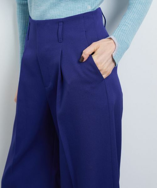 LANVIN en Bleu / ランバン オン ブルー その他パンツ | ウールツイルストレートワイドパンツ | 詳細19