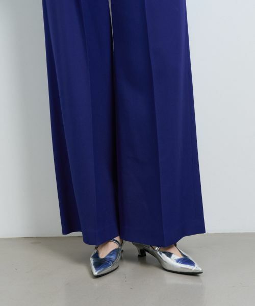 LANVIN en Bleu / ランバン オン ブルー その他パンツ | ウールツイルストレートワイドパンツ | 詳細20