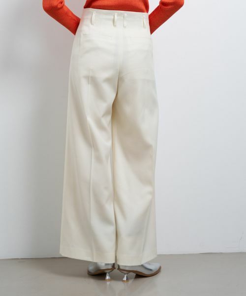 LANVIN en Bleu / ランバン オン ブルー その他パンツ | ウールツイルストレートワイドパンツ | 詳細5