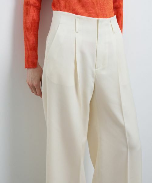 LANVIN en Bleu / ランバン オン ブルー その他パンツ | ウールツイルストレートワイドパンツ | 詳細6