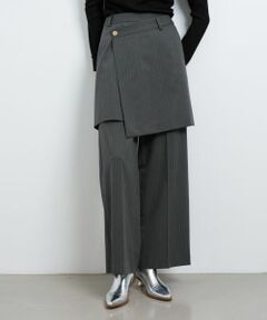 LANVIN en Bleu / ランバン オン ブルー その他パンツ | ストライプレイヤードパンツ