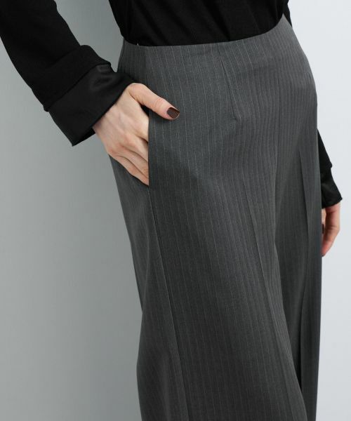 LANVIN en Bleu / ランバン オン ブルー その他パンツ | ストライプレイヤードパンツ | 詳細10