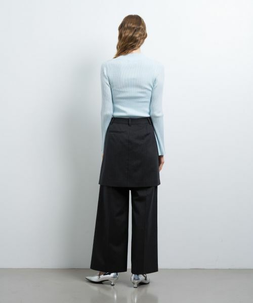 LANVIN en Bleu / ランバン オン ブルー その他パンツ | ストライプレイヤードパンツ | 詳細13