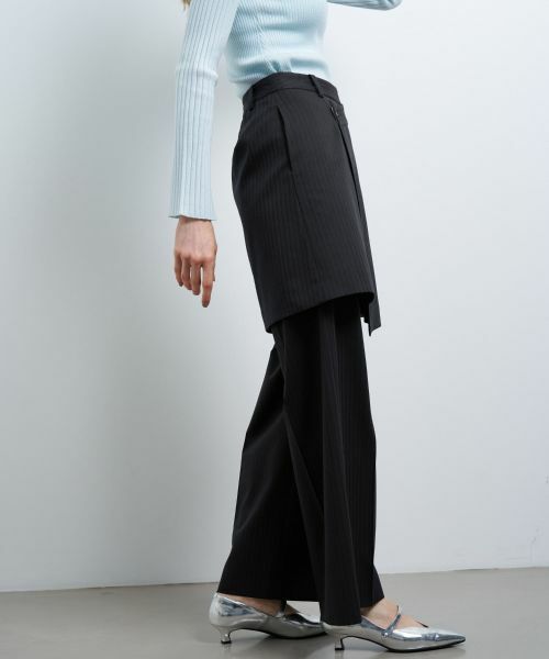 LANVIN en Bleu / ランバン オン ブルー その他パンツ | ストライプレイヤードパンツ | 詳細14