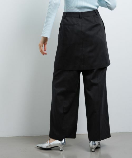 LANVIN en Bleu / ランバン オン ブルー その他パンツ | ストライプレイヤードパンツ | 詳細15