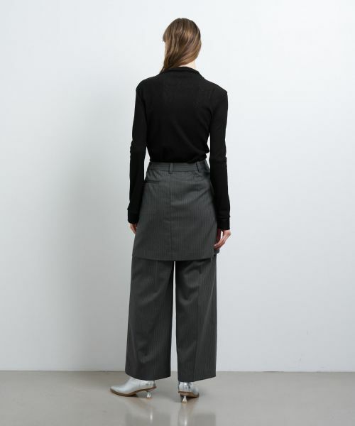 LANVIN en Bleu / ランバン オン ブルー その他パンツ | ストライプレイヤードパンツ | 詳細3