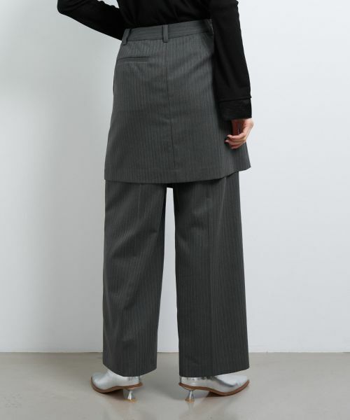 LANVIN en Bleu / ランバン オン ブルー その他パンツ | ストライプレイヤードパンツ | 詳細5