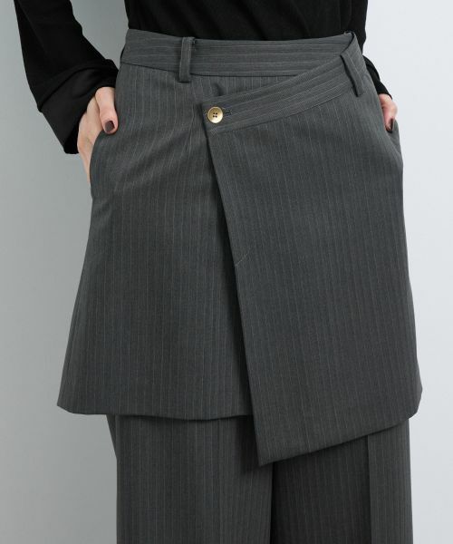 LANVIN en Bleu / ランバン オン ブルー その他パンツ | ストライプレイヤードパンツ | 詳細9