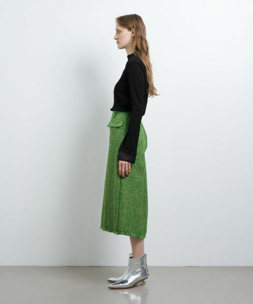 LANVIN en Bleu / ランバン オン ブルー ロング・マキシ丈スカート | ツイードタックスカート | 詳細7