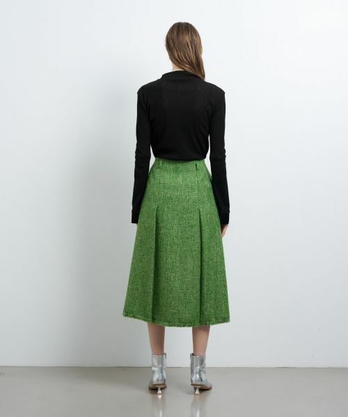 LANVIN en Bleu / ランバン オン ブルー ロング・マキシ丈スカート | ツイードタックスカート | 詳細8