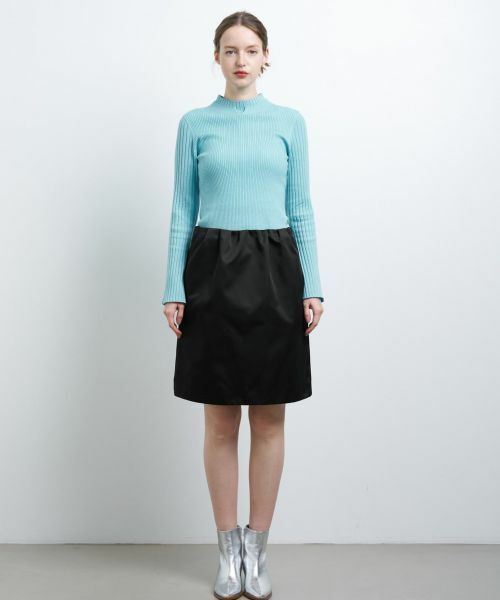 LANVIN en Bleu / ランバン オン ブルー ロング・マキシ丈スカート | トリプルクロスメモリーサテンミニスカート | 詳細1