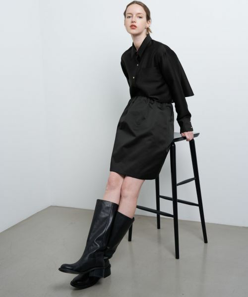 LANVIN en Bleu / ランバン オン ブルー ロング・マキシ丈スカート | トリプルクロスメモリーサテンミニスカート | 詳細7