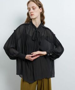 LANVIN en Bleu / ランバン オン ブルー シャツ・ブラウス | シアーヨーリューボウタイブラウス