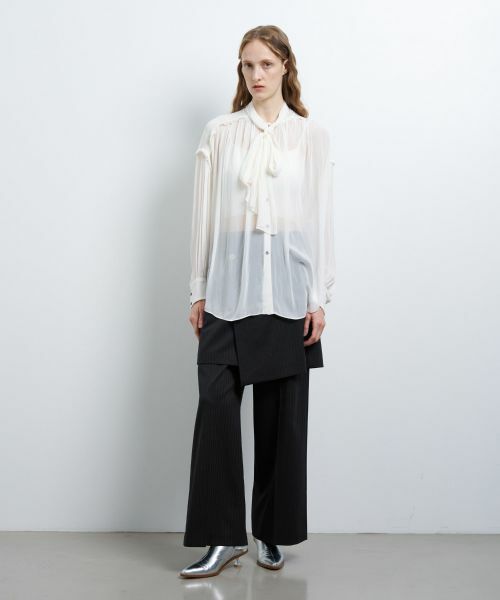 LANVIN en Bleu / ランバン オン ブルー シャツ・ブラウス | シアーヨーリューボウタイブラウス | 詳細1