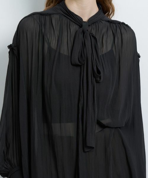 LANVIN en Bleu / ランバン オン ブルー シャツ・ブラウス | シアーヨーリューボウタイブラウス | 詳細12