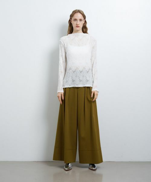 LANVIN en Bleu / ランバン オン ブルー Tシャツ | カットジャガードプリーツトップス | 詳細14