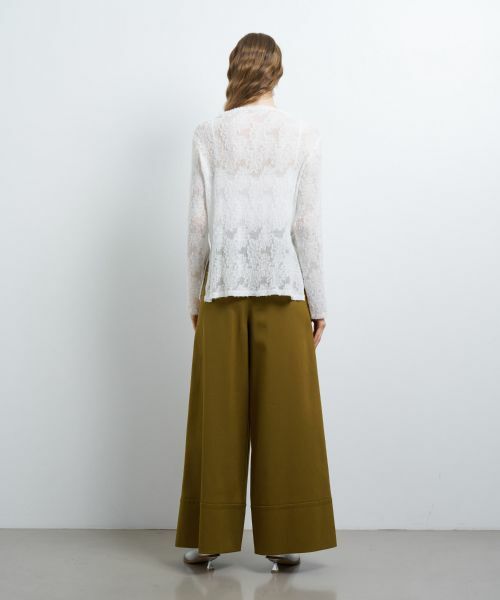 LANVIN en Bleu / ランバン オン ブルー Tシャツ | カットジャガードプリーツトップス | 詳細16