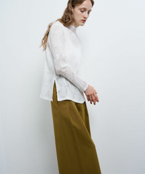 LANVIN en Bleu / ランバン オン ブルー Tシャツ | カットジャガードプリーツトップス | 詳細2