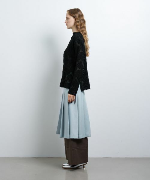 LANVIN en Bleu / ランバン オン ブルー Tシャツ | カットジャガードプリーツトップス | 詳細7