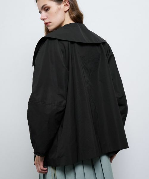 LANVIN en Bleu / ランバン オン ブルー その他アウター | ビッグカラーライトタフタミドルコート | 詳細12