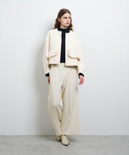 LANVIN en Bleu / ランバン オン ブルー テーラードジャケット | トリプルクロスフリルポケットジャケット | 詳細1